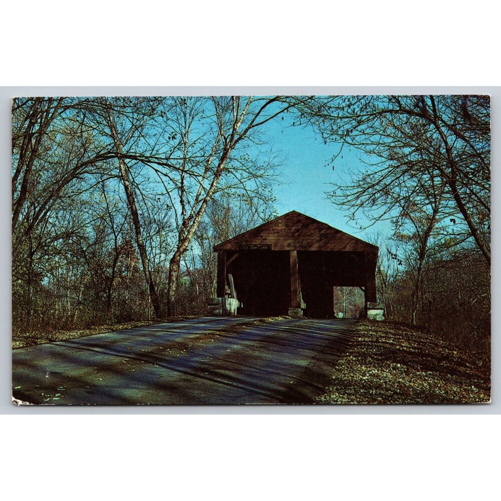 Postcard Indiana Nashville Brown County Park Bridge IN c1960s Unposted Vintage